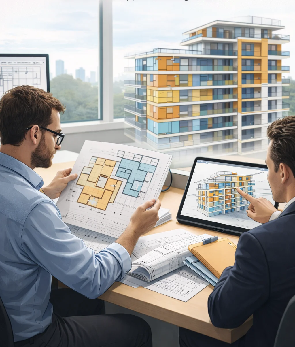 Splitsingsplan appartementsgebouw Landmeetbureau Schelfhout